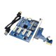 thumbnail image 3 of Kearding 10 juegos PCI-E X1 a 4PCI-E X16 Kit de expansión 1 a 4 puertos PCI Switch Multiplier HUB 6 Pin Sata USB Card Cables de computadora, 3 of 6