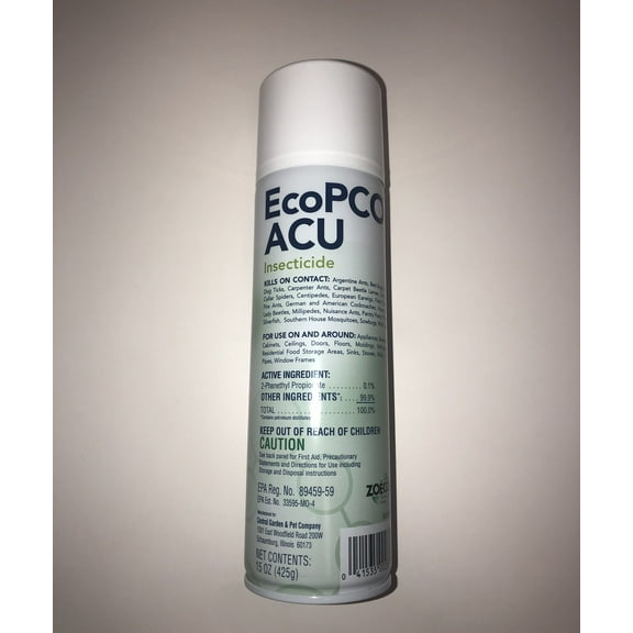 Eco PCO ACU Contact Insecticide - Naturally Derived Flea and Bed Bug Spray - 15 oz Aerosol Can by Zoecon