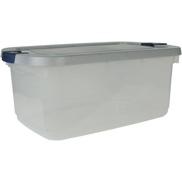 Rubbermaid Roughneck 50 Qt. (12.5 Gal), Clear Storage Tote Bins, Clear
