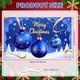 thumbnail image 2 of Blue Theme Merry Christmas Banner Snowflake Pattern Christmas Display Christmas Ornament Gold Ribbon Xmas Backdrop for Christmas Party Holiday Celebration Xmas Decoration, 2 of 9