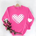 thumbnail image 5 of Women'S Valentines Sweatshirts Love Heart Graphic Long Sleeve Shirts Casual Crew Neck Pullovers Plus Size Tops, 5 of 9