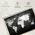 thumbnail image 6 of Elephant Stock Iron Impression World Map Wall Art - Horizontal Canvas Wall Art - Living Room Wall Decor - Map Canvas - Gray And White Decor - 45" x 30", 6 of 8
