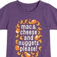 thumbnail image 3 of Instant Message - Mac & Cheese and Nuggets Please - Toddler & Youth Girls Short Sleeve Graphic T-Shirt, 3 of 6