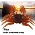 thumbnail image 2 of Xqif Simulation Crab Bait​, 10pcs Artificial Plastic Soft Crab Lure 3D Simulation Freshwater Fishing Bait A709, 2 of 7
