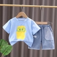 thumbnail image 2 of T-Shirt Shorts Outfit Set Toddler Baby Boys Summer Clothes Infant T Shirt With Cute Pattern Print Denim Shorts Outfit Daily Playwear Outfits, 2 of 9