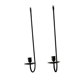 thumbnail image 3 of Candelabros de pared, candelabros colgantes, juego de 2, decoración de hierro, candelabro de pared para dormitorio, entrada, color negro, 3 of 8