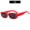C2-Red Frame Gray Lens, variant on 2026 European and American New Fashion Small Frame Square Sunglasses, Unique Trendy Street Style Sunglasses for Women