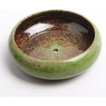 thumbnail image 3 of Ceramic Succulent Pots: 7.3 inch Large Shallow Planter, Bonsai Pots Succulent Planters with Drainage Hole, Round Glazed Garden Decorative Cactus Flower Plant Container Bowl (Green), 3 of 10