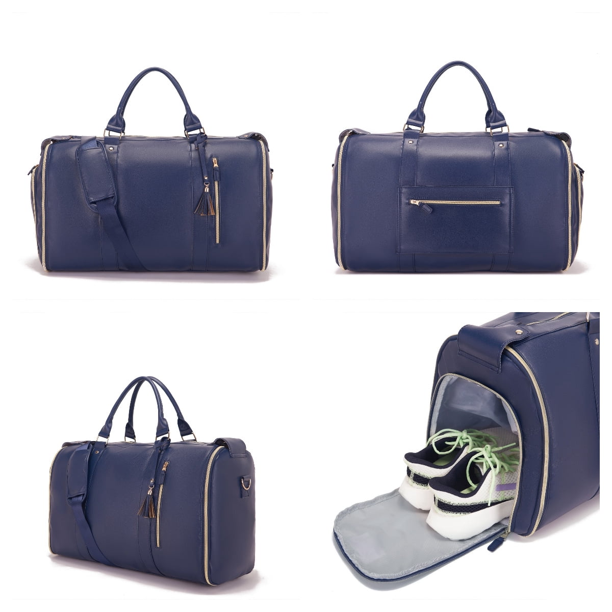 Men Women's Garment Bag Large Capacity Duffel Bag Suit Travel Bag Weekender Bag with Shoe Pouch