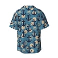 thumbnail image 2 of Xecao offers the Anchors for Men's Casual Short-sleeved Shirt, a button-up collared shirt with a pocket, perfect for beach vacations and yacht travel in the 4X-Large size., 2 of 7
