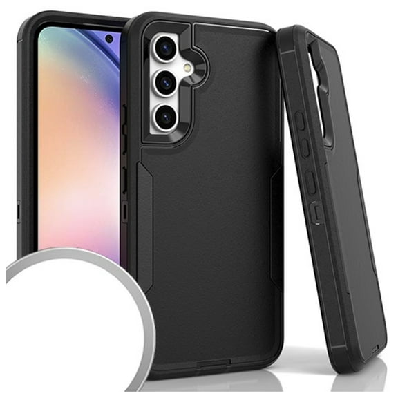 For Samsung Galaxy A54 5G S546VL A546U Tough Phone Cover Case - Black