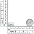 thumbnail image 3 of Gem Stone King 925 Sterling Silver White Moissanite and Simulated White Opal Engagement Ring for Women | 3.90 Cttw | Round 8MM | Gemstone Birthstone | Size 8, 3 of 5