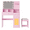 Pink, variant on SESSLIFE White Vanity, Dressing Table with LED Cabinet& Bulbs Mirror, Makeup Vanity Set for Girls, Women