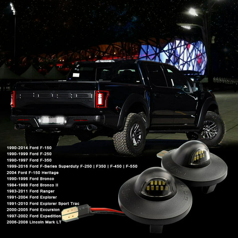 2x LED License Plate Light Lamp Assembly Replacement For Ford F150 F250 350  ag 