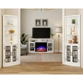 thumbnail image 5 of Merluxy TV Stand with 26" Fireplace, 63" Entertainment Center with Fireplace, Distressed White, 5 of 9
