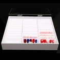 thumbnail image 3 of Caja de almacenamiento de arte de uñas Colcomx Nail Art Display con pantalla de puntas de uñas acrílicas de 30 rejillas para salón blanco, 3 of 8