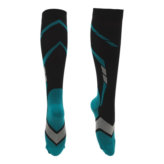 Unique Bargains Cycling Socks Shock Absorption Sweat Absorption Outdoor Bike Socks Black Blue Size m Neutral and Universal 1 Pair