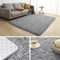 thumbnail image 4 of Lochas Fluffy Shag Area Rugs Furry Soft Rugs for Living Room Bedroom Indoor Decor Nursery Carpet, 4'X6',Gray, 4 of 7