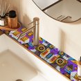 thumbnail image 2 of Yayeee Faucet Mat for Kitchen Sink 30" Diatomite Long Splash Guard Pad, Purple Simple Triangles, 2 of 7