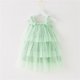 thumbnail image 4 of Odeerbi Las Niñas de Verano de Tul Escalonada Vestido de Flores Correa Tutu Vestido Sin Mangas Tirante de Malla Vestido, 4 of 6