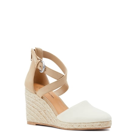 

Time and Tru Women s Espadrille Platform Footbed Sandals