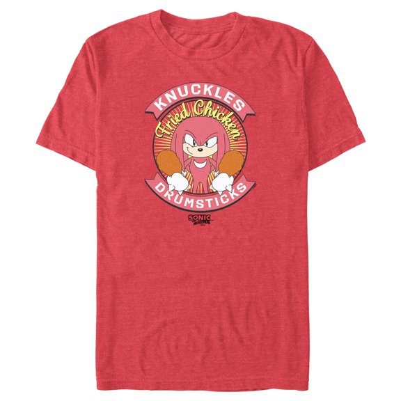 Men's Sonic the Hedgehog Knuckles Drumsticks Graphic T-Shirt