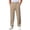 1Pack:Khaki, variant on TANBOM Men's Straight Leg Relaxed Fit Casual Drawstring Polyester Pants Khaki 1-Pack XL
