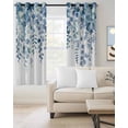thumbnail image 2 of Eucalyptus Blue Blackout Curtains 72 Inches Long for Bedroom, Farmhouse Leaves Summer Spring Thermal Insulated Room Darkening Black Out Window Curtain Panels Grommet Drapes for Living Room, 2 of 8