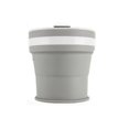 thumbnail image 3 of Tazas de agua plegables, tazas de café, mejoradas, tapa de taza sellada reforzada, taza de viaje para acampar de 12 oz (gris), 3 of 5