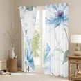 thumbnail image 3 of Castle Fairy Chic Floral Blossom Black Out Curtains for Teens Women Girls,Green Blue White Curtains Pack Of 2 (42X63 Each),Botanical Plants Bedroom Curtains,Luxury Bedroom Decor, 3 of 6