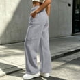 thumbnail image 6 of Jovrlynd Womens Cargo Sweatpants 2026 Elastic High Waist Wide Leg Sweat Pants with Multi Pockets, S-2XL, 6 of 7