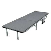 ZNNT Outdoor Camping Cot with Sleeping Pad & Wheels 3-Fold Beach Lounge Chair for Adults Grey