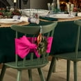 thumbnail image 4 of Elastic Chair Back Flower Cover - Buckle-Free Bow Knot Chair Decoration, Thickened Stretchable Chair Back Cover, Festive Chair Decor for Weddings Parties Dinners Home Events, 4 of 5