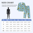 thumbnail image 4 of Lsque Sunflowers And Bees Pattern Long Sleeve Pajama Set for Men - Soft 2-Piece Sleepwear and Loungewear Set with Pockets, Comfy Nightwear-Medium, 4 of 7
