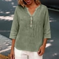thumbnail image 7 of Outfmvch Cotton Gauze Tops for Women Gauze Shirts Womens Peasant Tops Linen Shirts Women Womens Linen Tops Women's Gauze Tops Plus Size Flowy Lace Tunic Spring Cotton Shirts Pink S, 7 of 7