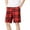 Red, variant on BOOMNY Mens Shorts Casual Plaid Prints Oversized Elastic Waist Drawstring Beach Shorts For Man Soft Loose Fit Summer Workout Shorts Comfy Mens Dailywear