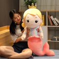 thumbnail image 2 of 30-110cm Mermaid Plush Toys Pillow Soft Stuffed Plush Animals Dolls Kids Toy Baby Sleep Partner Girl Birthday Christmas GiftsOrange40cm Deng Xun unisex, 2 of 2