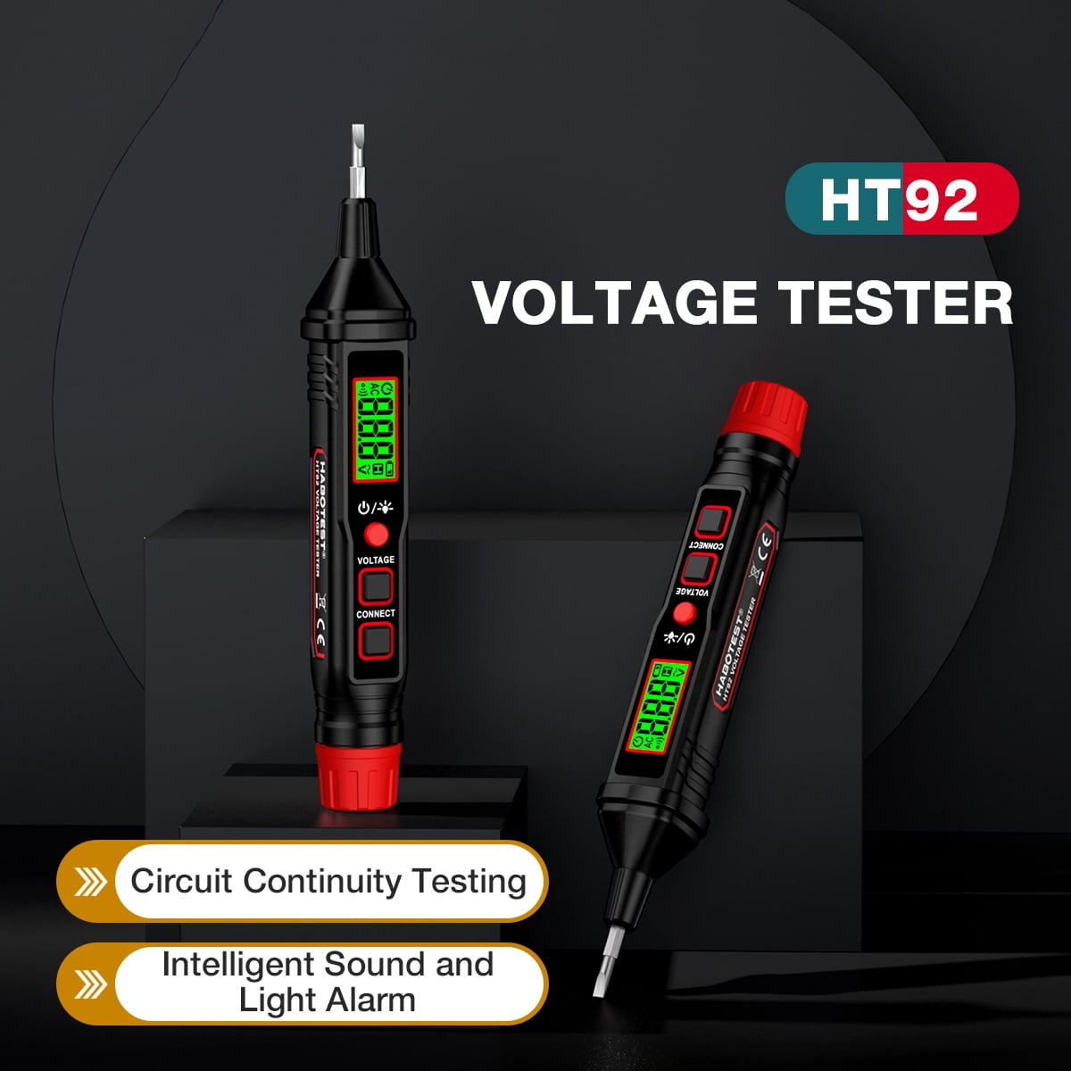 Stylo Détecteur de Tension | Détecteur Intelligent de Circuits Électriques | Stylo 2-en-1 avec Écran Numérique et Détection Sans - Tournevis Polyvalent pour Usage Industriel, Automobile et Domestique