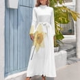 thumbnail image 4 of Vestido largo de narciso vestidos de novia para mujer vestidos elegantes vestido de verano, 4 of 5
