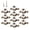A1-White-10PACK, variant on A1-White-10PACK Ceramic Petal Cabinet Pulls Zinc Alloy Base Drawer Door Handles