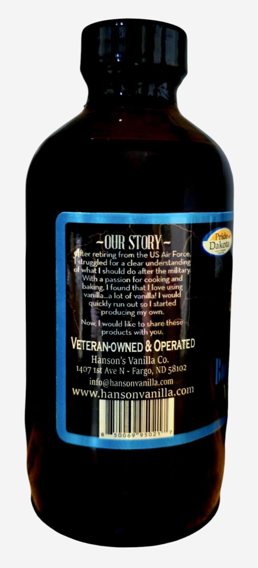 Hanson's Vanilla Co. - Pure Bourbon-Indonesian Vanilla Extract Blend - 8 oz
