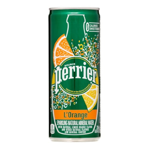 Perrier Sparkling Natural Mineral Water, L'Orange, 8.4 Fl Oz, 30 Count by Nestle Waters North America