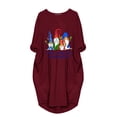 thumbnail image 3 of LSLJS The Fashion Women's Winter Plus Size Loose Pocket Christmas Printed Dress, 3 of 6