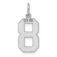 thumbnail image 5 of Auriga Fine Jewelry 925 Sterling Silver Medium Number 8 Charm Pendant for Women(L- 21mm, W- 8mm), 5 of 6