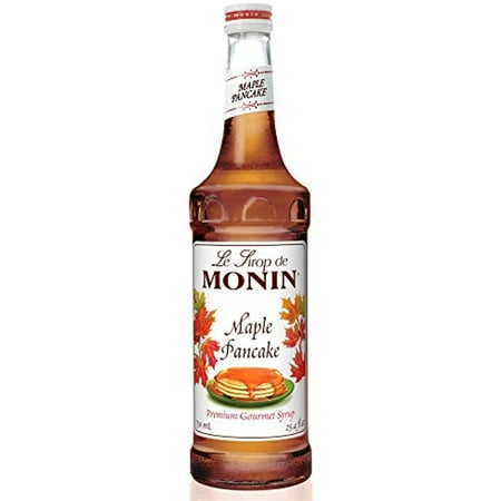 Monin - Maple Pancake Syrup, Sweet Maple Flavor, Great For Lattes, Iced Coffees, And Shakes, Gluten-Free, Vegan, Non-Gmo, Glass Bottle (750 Ml)