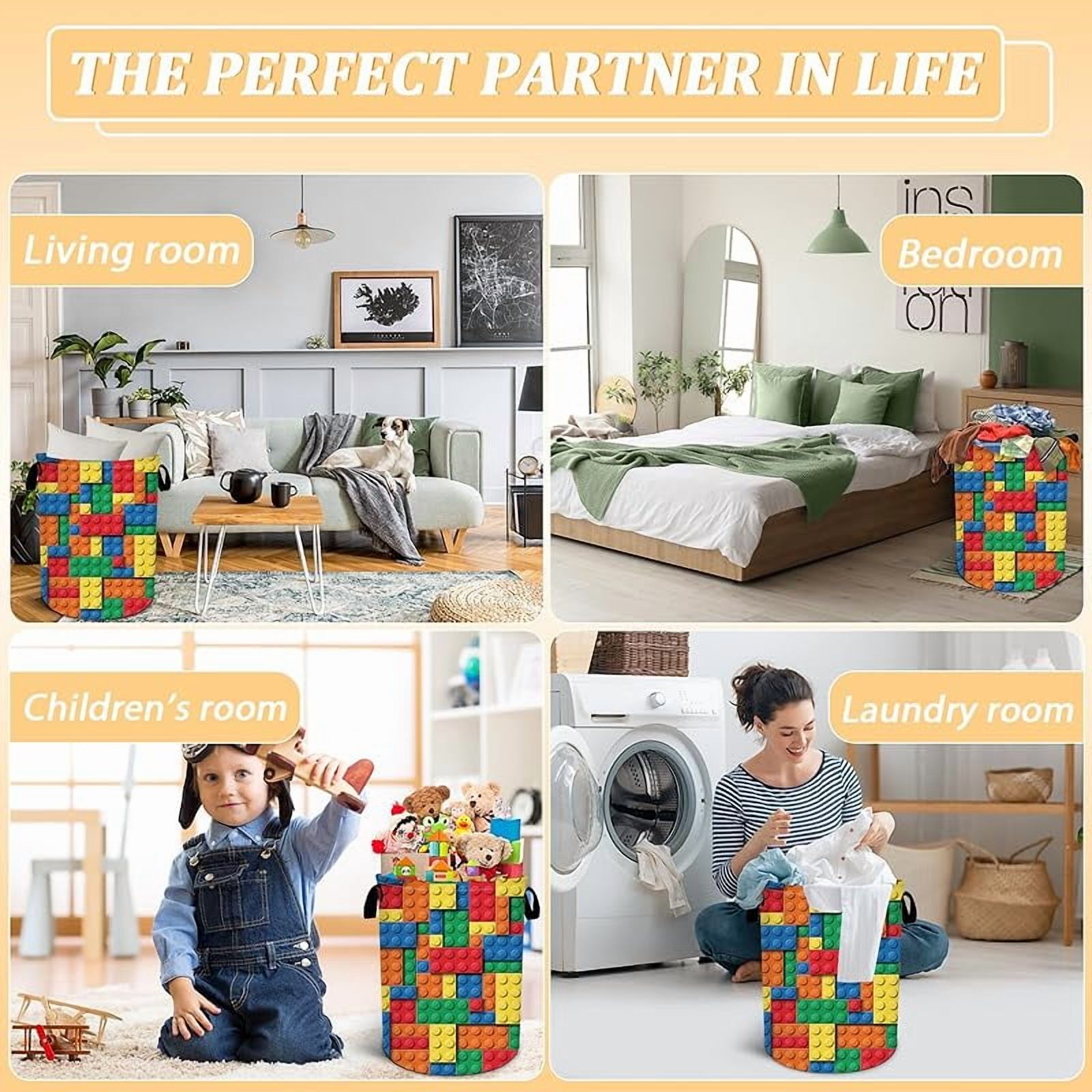 American Football Texture Laundry Basket, Sports Theme Laundry Hamper Foldable Waterproof Funny Tote Bag Dirty Clothes Storage Bucket Toy Organizer for Bathroom/Laundry/Bedroom