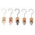 thumbnail image 4 of RUNROTOO 5Pcs Wooden Cloth Clips for Drying Socks Towels Scarves and Baby Clothes Multi Function Laundry Hooks Clip, 4 of 6