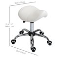 thumbnail image 3 of HOMCOM Tabouret de Salon Hydraulique à Roulettes à Hauteur Réglable Chaise Selle Pivotante, 3 of 10