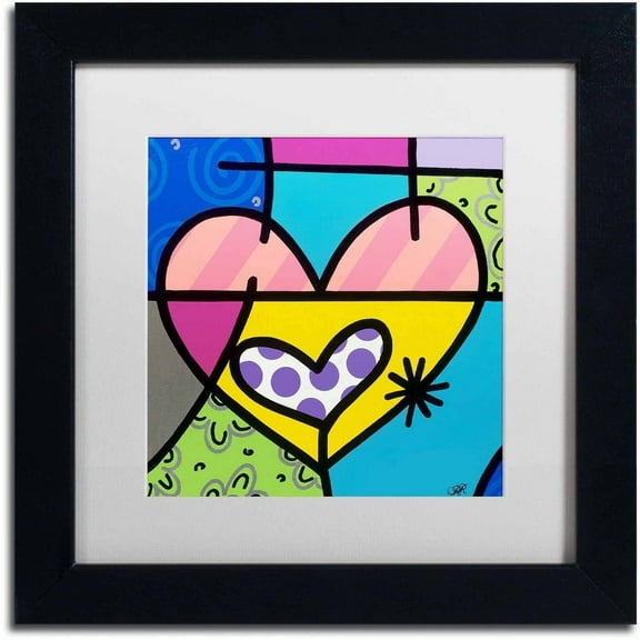 Trademark Fine Art 'Big Heart I' Canvas Art by Roberto Rafael, White Matte, Black Frame
