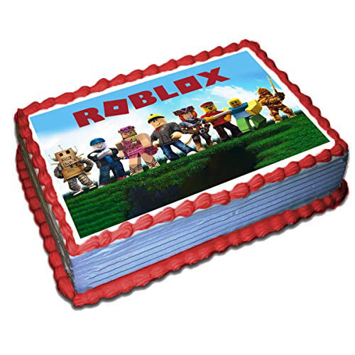 roblox edible cake topper personalized birthday 1 2 size sheet